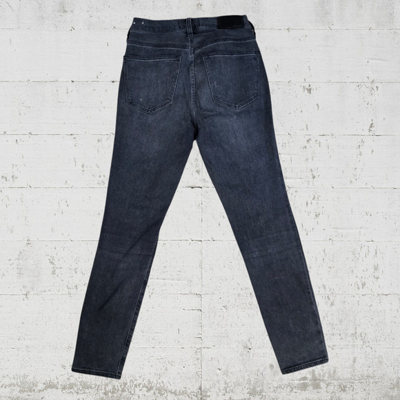 Madewell Washed Black Distressed Ankle Skinny Road Tripper Jeans Size 26 - Picture 9 of 9